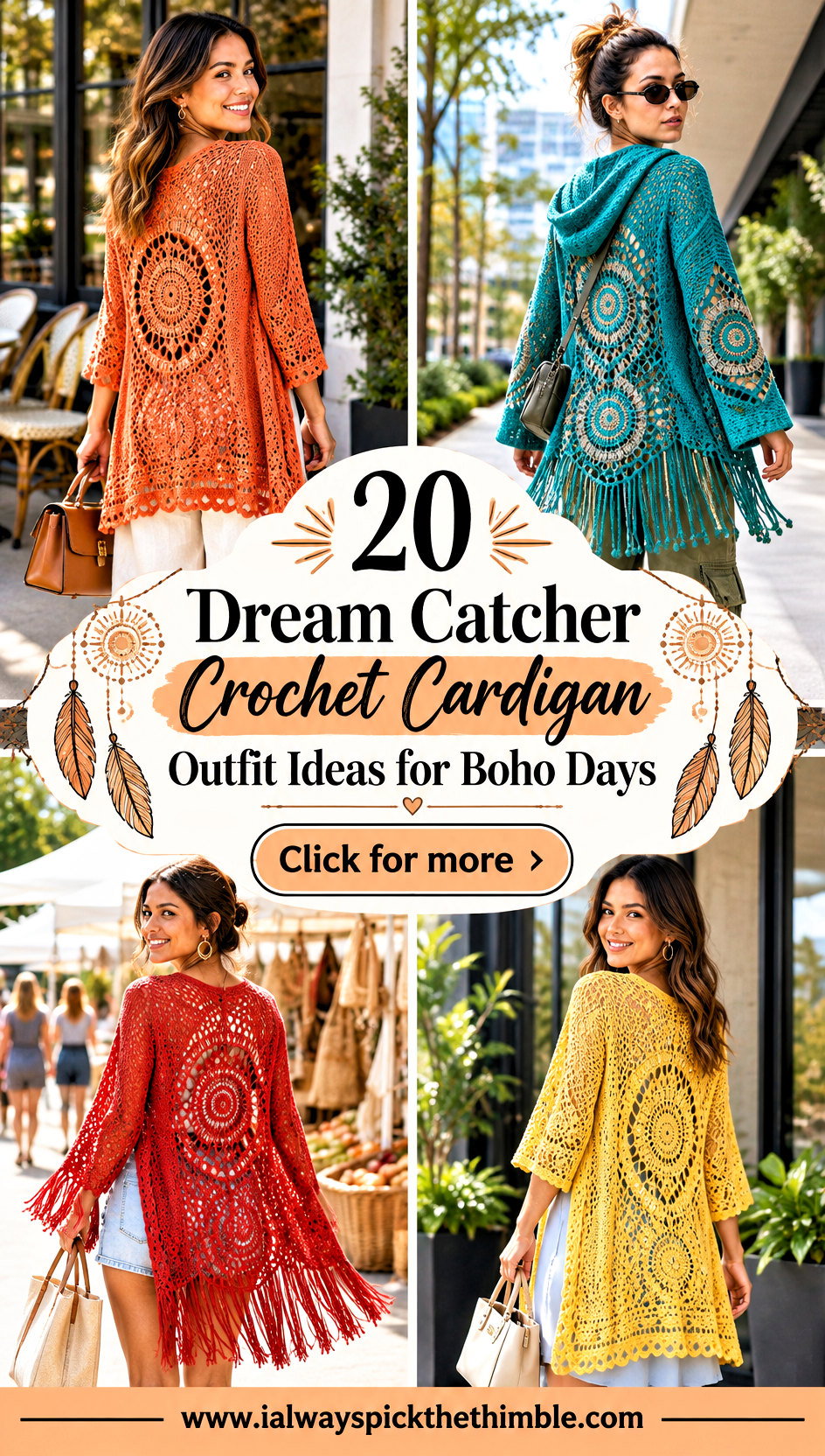 20 Dream Catcher Crochet Cardigan Outfit Ideas for Boho Days - 20 Dream Catcher Crochet Cardigan Outfit Ideas for Boho Days