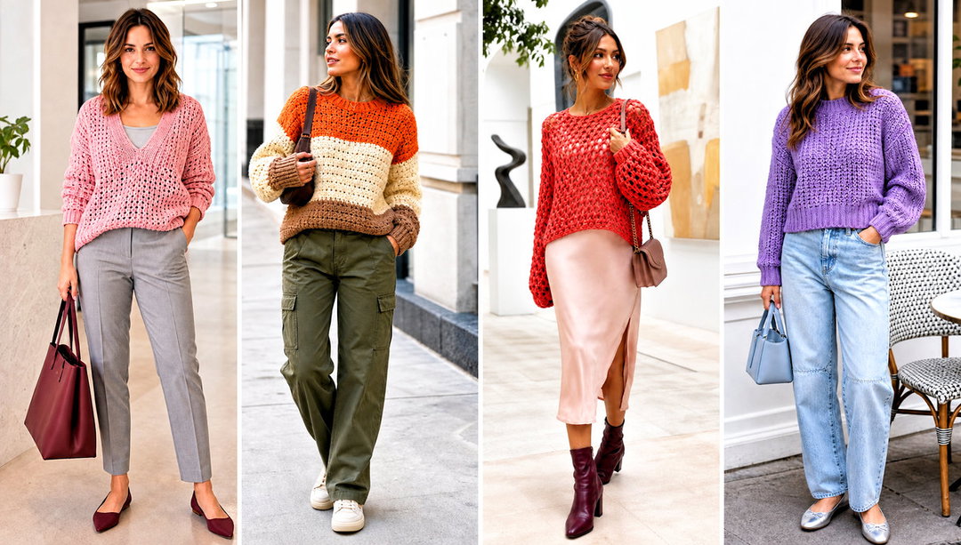 20 Easy Chunky Crochet Sweater Outfit Ideas for Relaxed Days