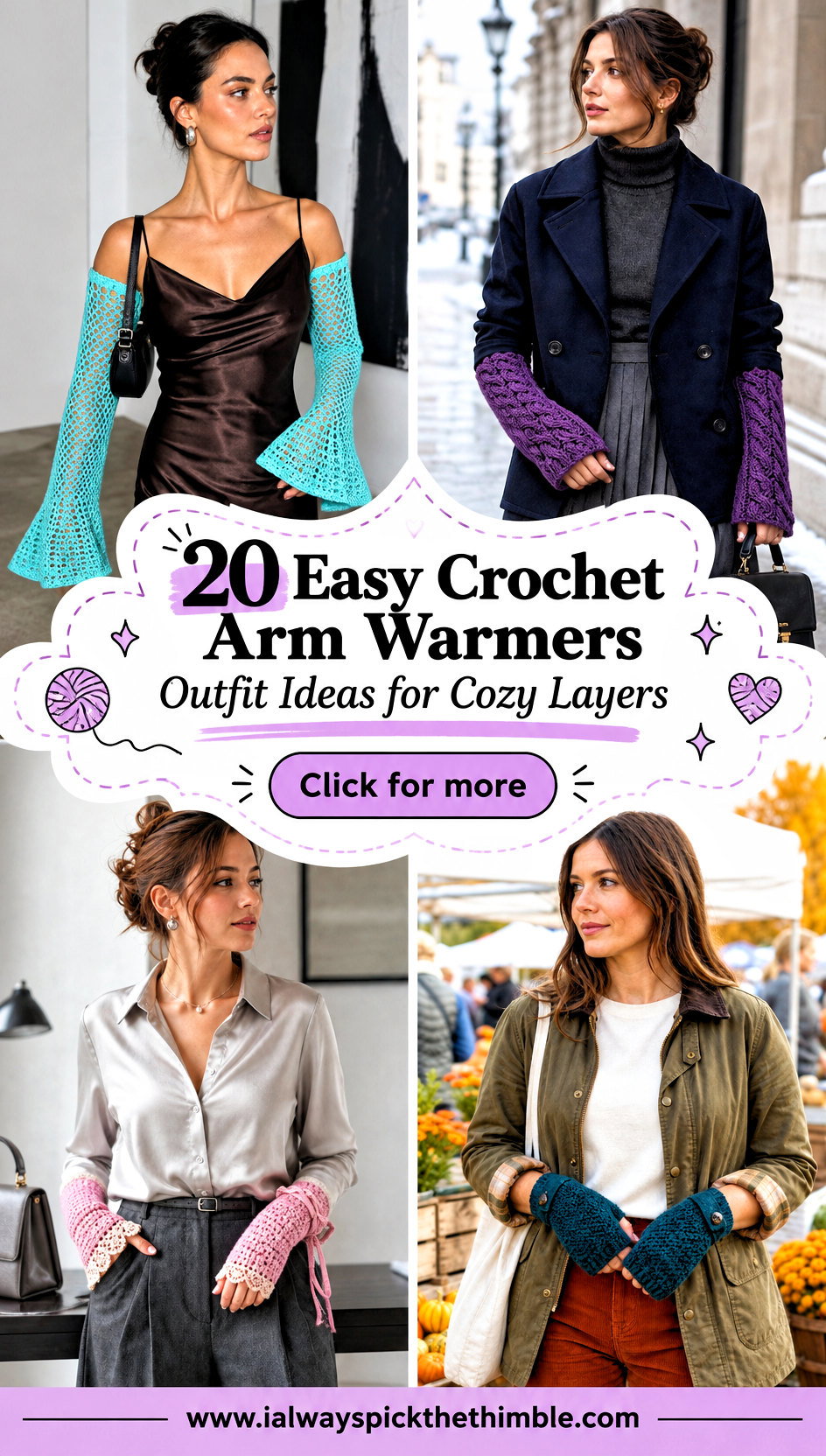 20 Easy Crochet Arm Warmers Outfit Ideas for Cozy Layers - 20 Easy Crochet Arm Warmers Outfit Ideas for Cozy Layers