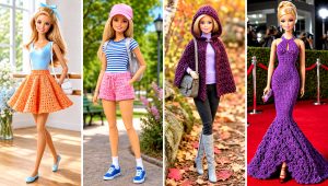 20 Easy Crochet Barbie Doll Clothes and Outfit Ideas