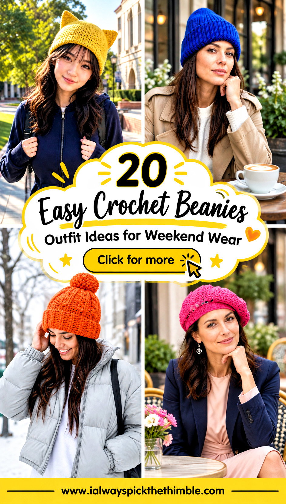 20 Easy Crochet Beanies Outfit Ideas for Weekend Wear - 20 Easy Crochet Beanies Outfit Ideas for Weekend Wear