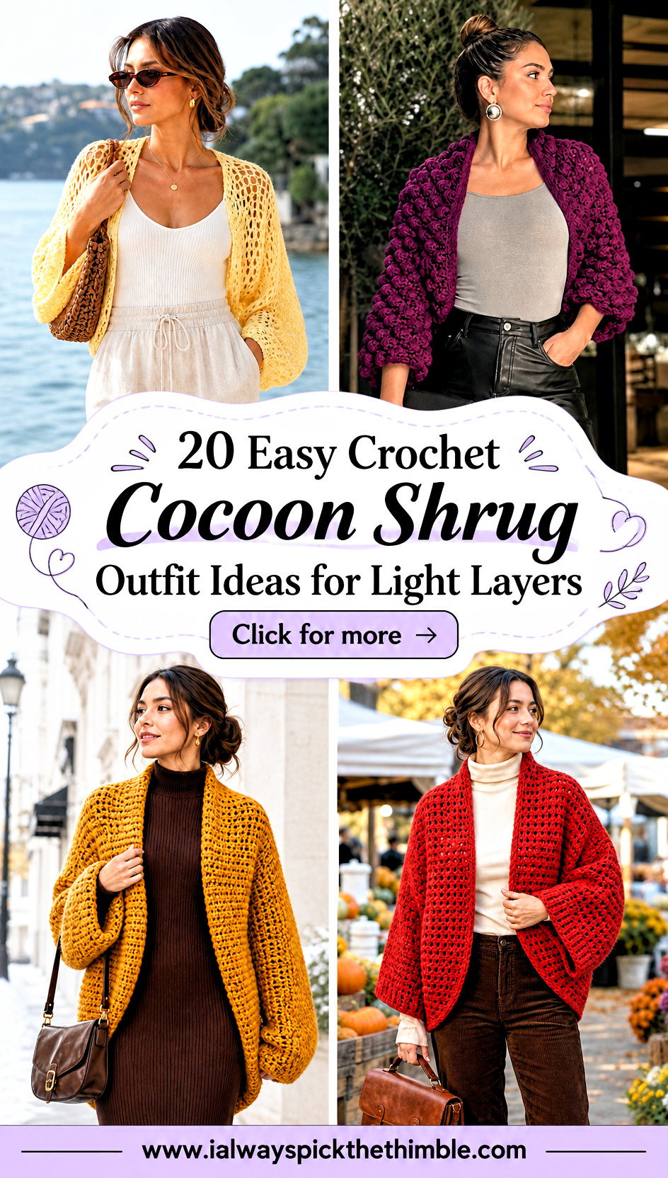 20 Easy Crochet Cocoon Shrug Outfit Ideas for Light Layers - 20 Easy Crochet Cocoon Shrug Outfit Ideas for Light Layers