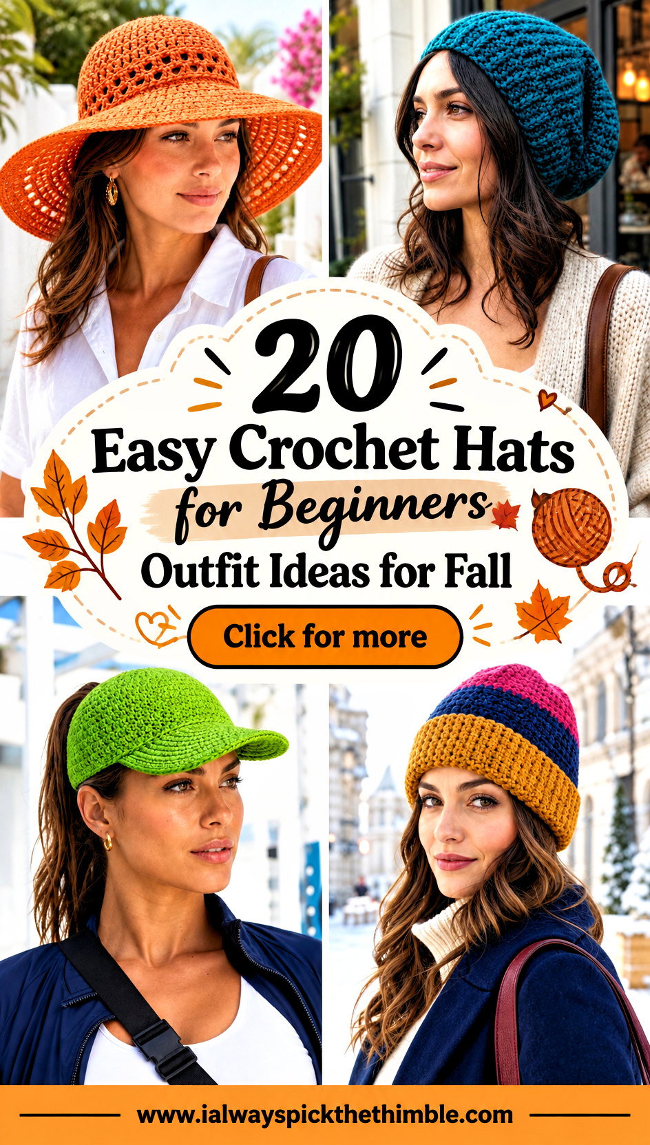 20 Easy Crochet Hats for Beginners Outfit Ideas for Fall - 20 Easy Crochet Hats for Beginners Outfit Ideas for Fall