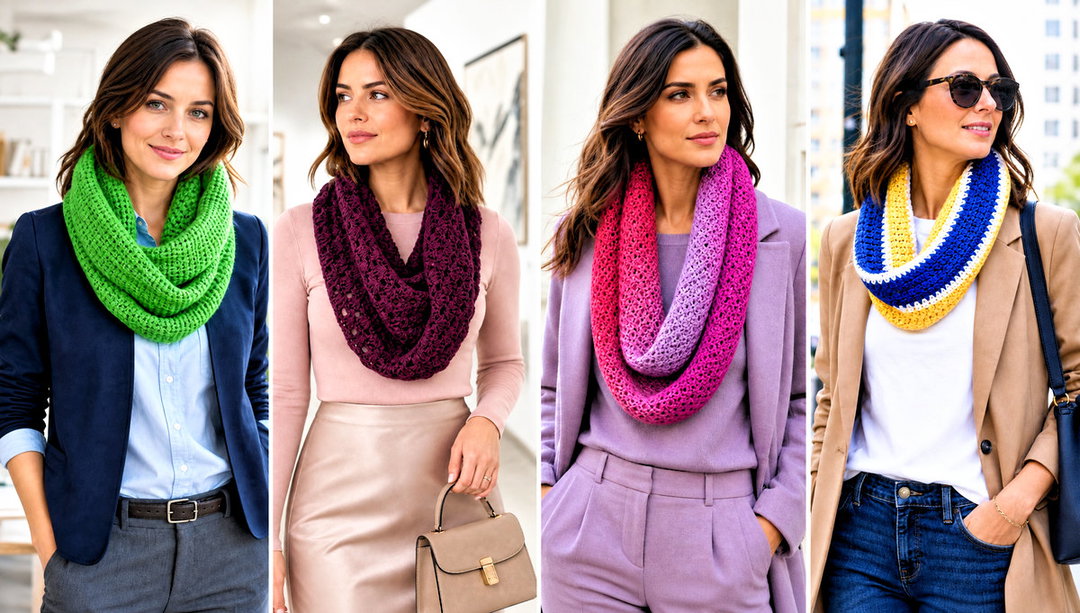 20 Easy Crochet Infinity Scarf Outfit Ideas for Winter