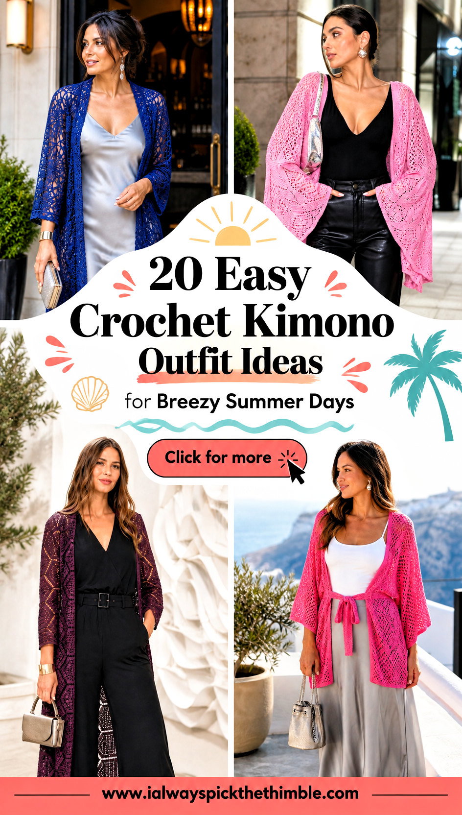 20 Easy Crochet Kimono Outfit Ideas for Breezy Summer Days - 20 Easy Crochet Kimono Outfit Ideas for Breezy Summer Days