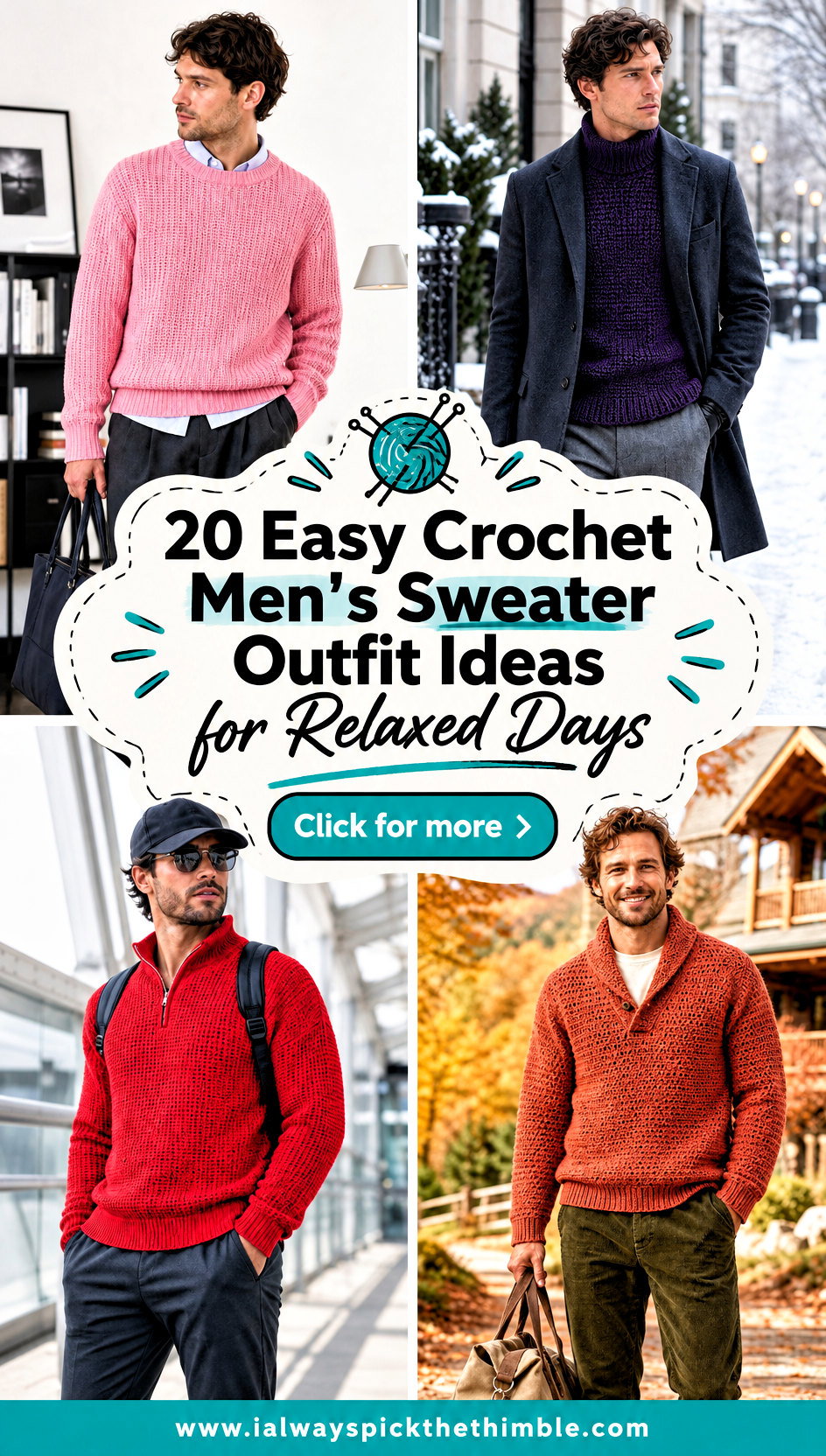 20 Easy Crochet Mens Sweater Outfit Ideas for Relaxed Days - 20 Easy Crochet Men’s Sweater Outfit Ideas for Relaxed Days