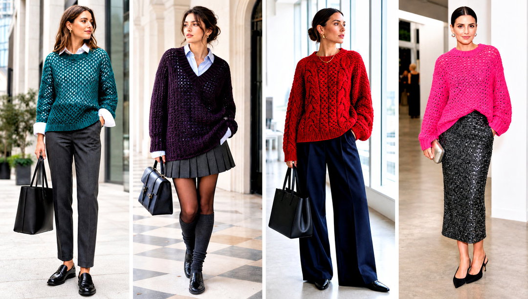 20 Easy Crochet Oversized Sweater Outfit Ideas for Comfort