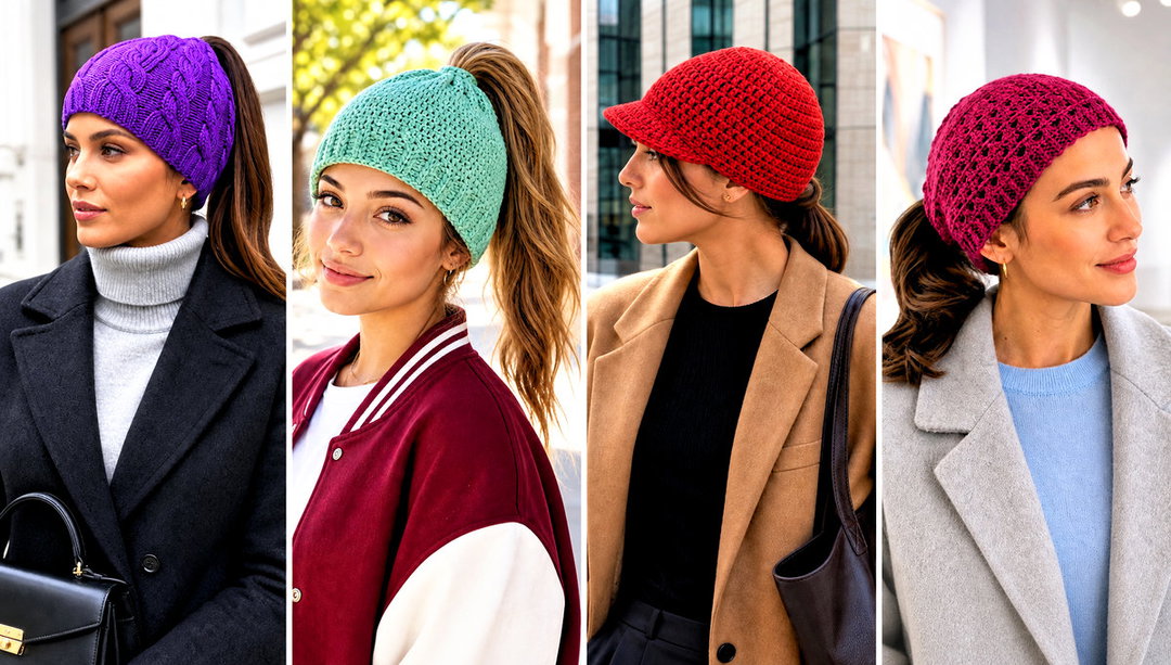 20 Easy Crochet Ponytail Hat Outfit Ideas for Active Days