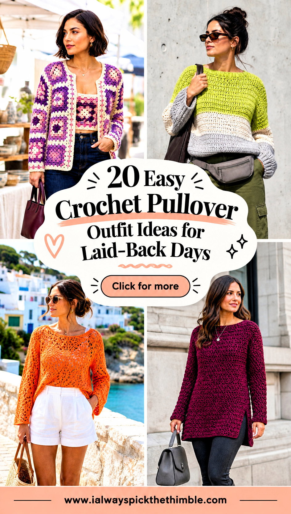 20 Easy Crochet Pullover Outfit Ideas for Laid-Back Days - 20 Easy Crochet Pullover Outfit Ideas for Laid-Back Days