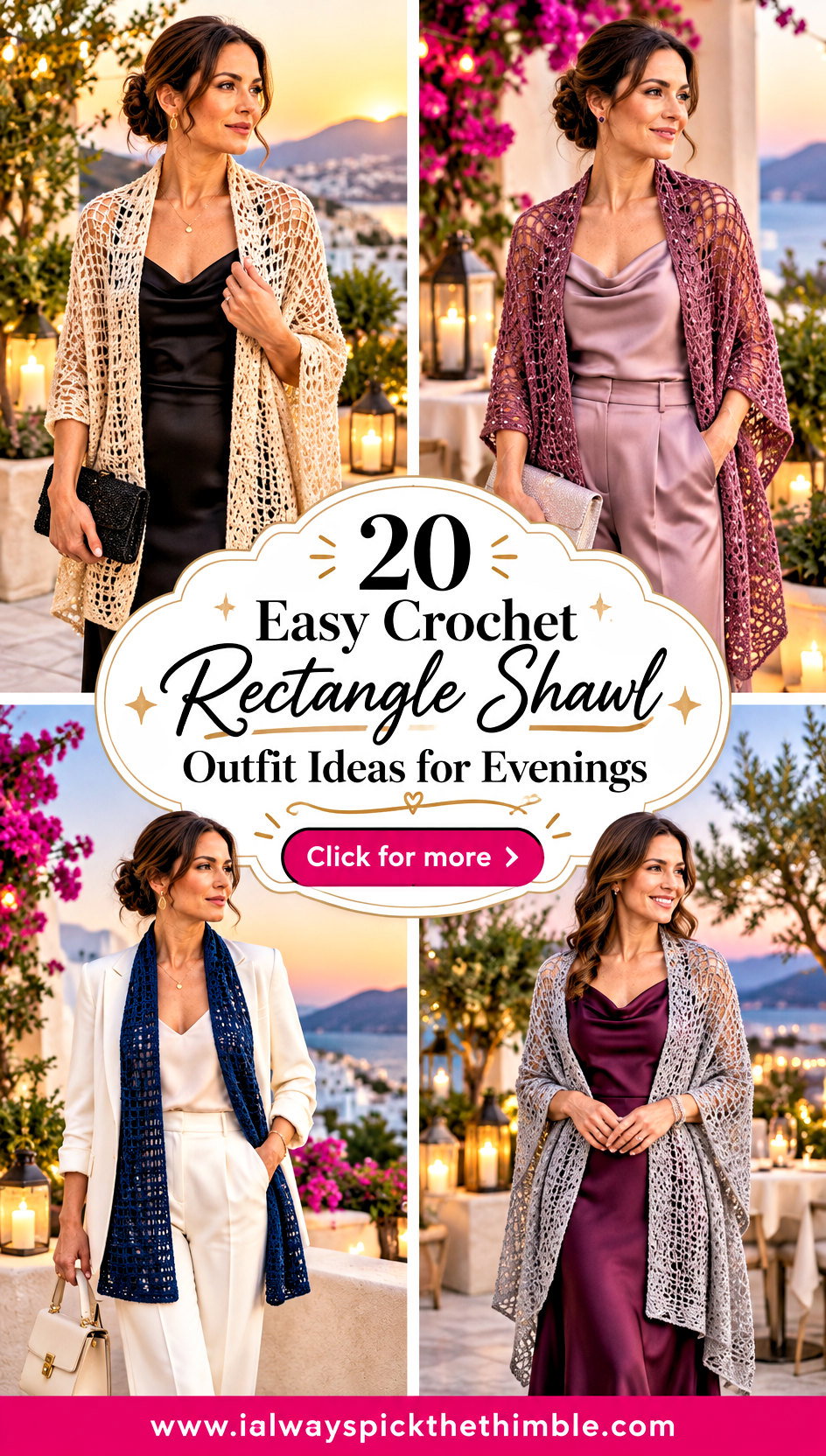 20 Easy Crochet Rectangle Shawl Outfit Ideas for Evenings - 20 Easy Crochet Rectangle Shawl Outfit Ideas for Evenings