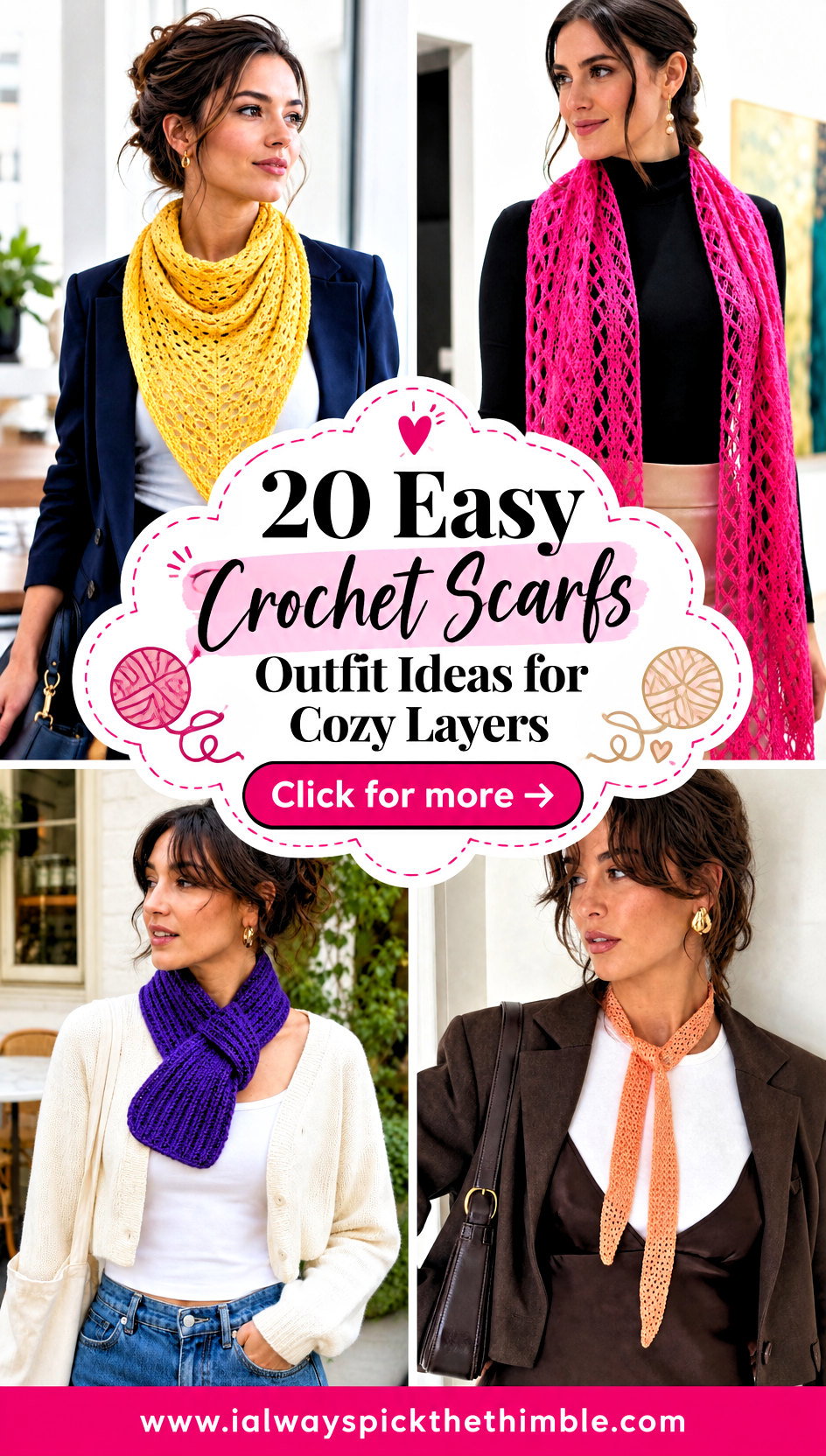 20 Easy Crochet Scarfs Outfit Ideas for Cozy Layers - 20 Easy Crochet Scarfs Outfit Ideas for Cozy Layers
