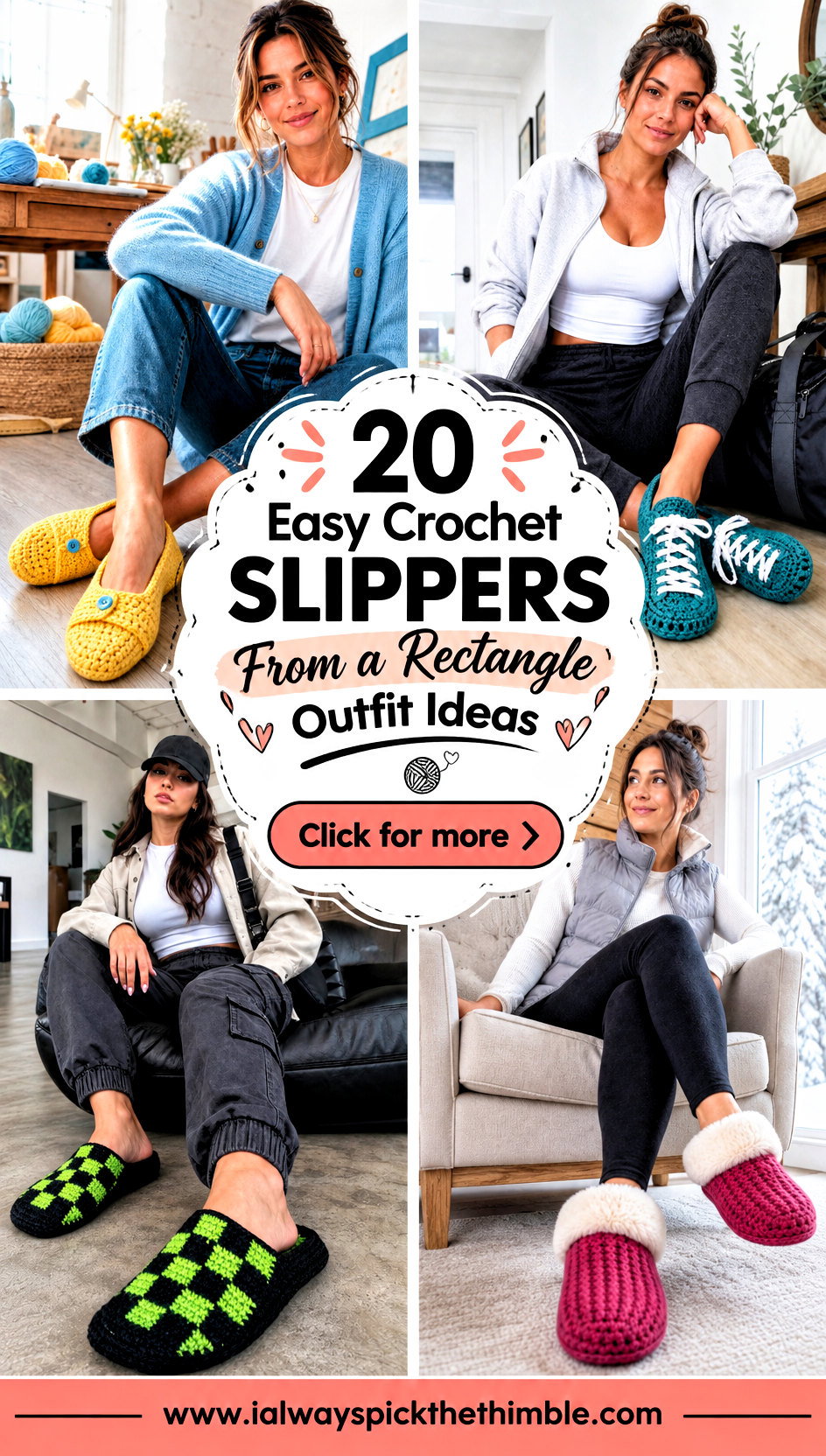 20 Easy Crochet Slippers From a Rectangle Outfit Ideas - 20 Easy Crochet Slippers From a Rectangle Outfit Ideas