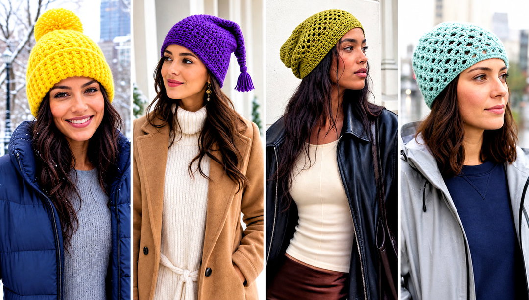20 Easy Crochet Stocking Hat Outfit Ideas for Snow Days