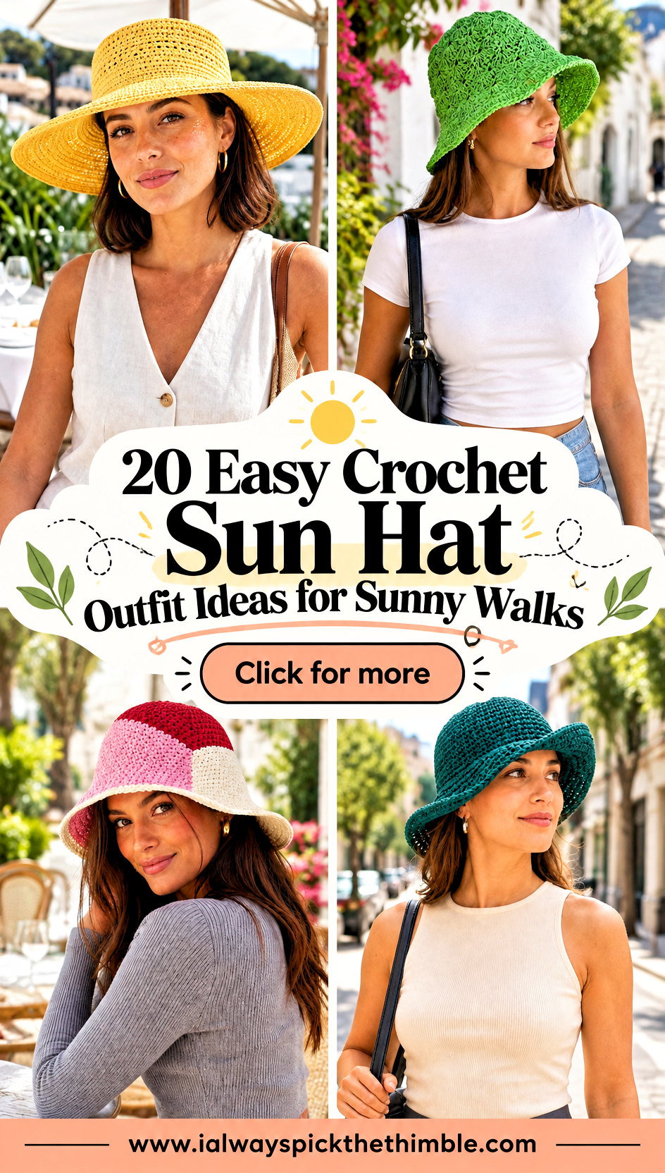 20 Easy Crochet Sun Hat Outfit Ideas for Sunny Walks - 20 Easy Crochet Sun Hat Outfit Ideas for Sunny Walks