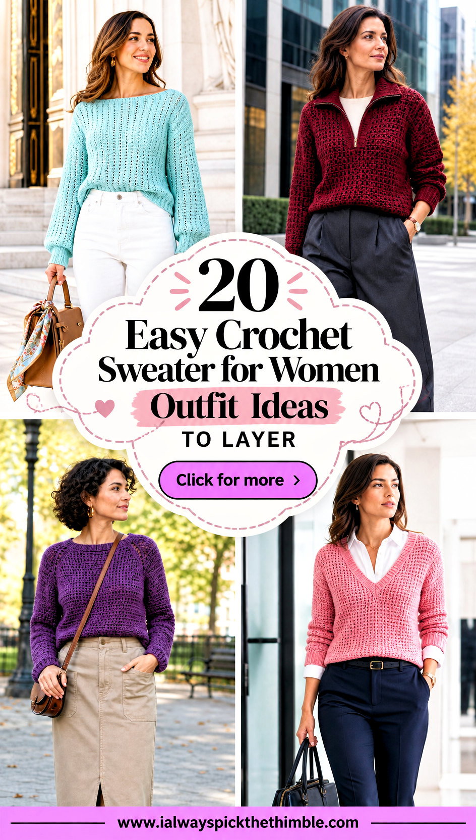 20 Easy Crochet Sweater for Women Outfit Ideas to Layer - 20 Easy Crochet Sweater for Women Outfit Ideas to Layer