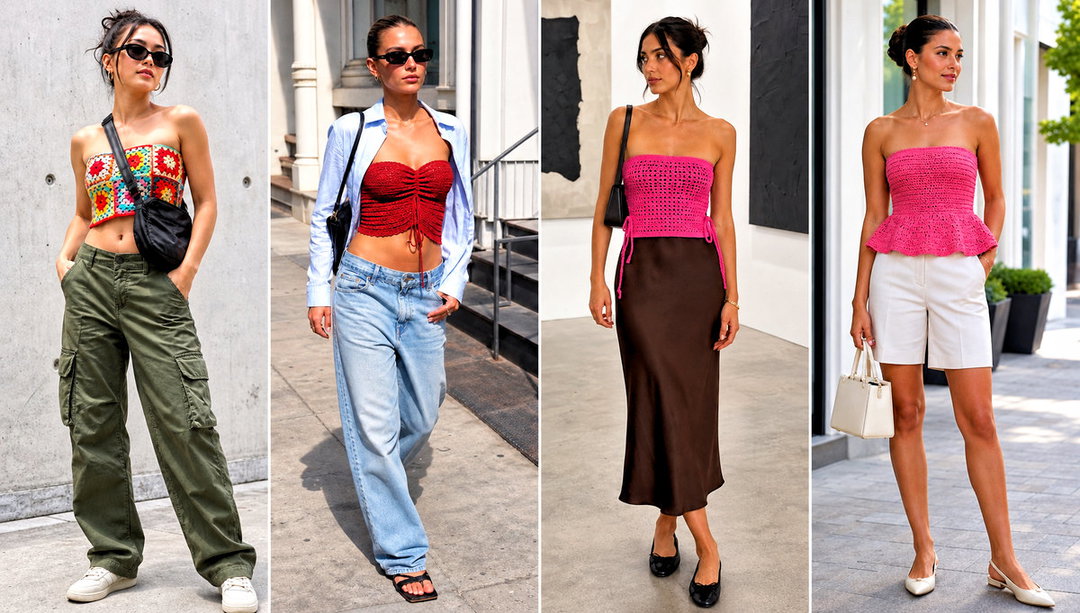 20 Easy Crochet Tube Top Outfit Ideas for Warm Nights