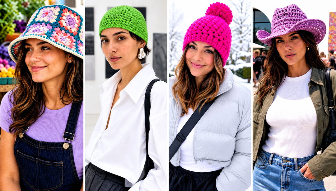 20 Easy Crochet Womens Hat Outfit Ideas for Weekend Wear