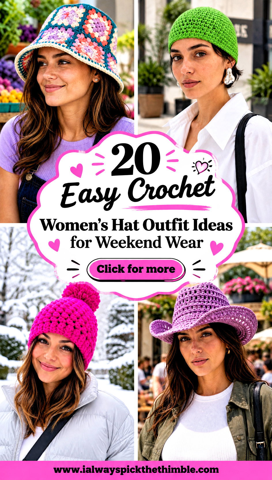 20 Easy Crochet Womens Hat Outfit Ideas for Weekend Wear - 20 Easy Crochet Women’s Hat Outfit Ideas for Weekend Wear