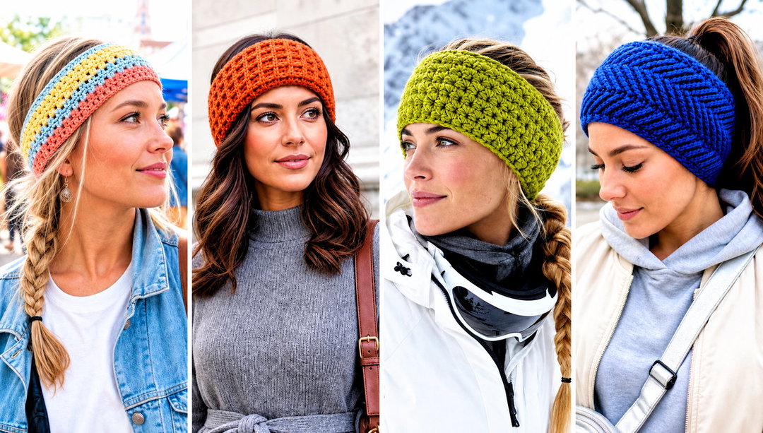 20 Easy Crocheted Headbands Ear Warmers Outfit Ideas