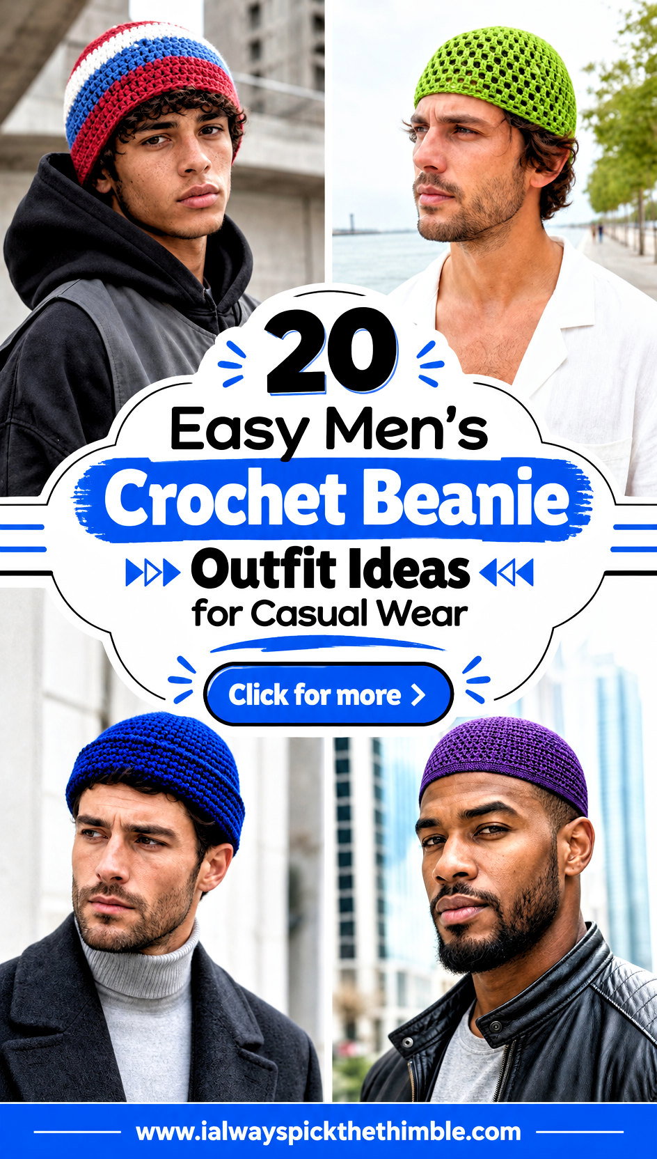 20 Easy Mens Crochet Beanie Outfit Ideas for Casual Wear - 20 Easy Men’s Crochet Beanie Outfit Ideas for Casual Wear