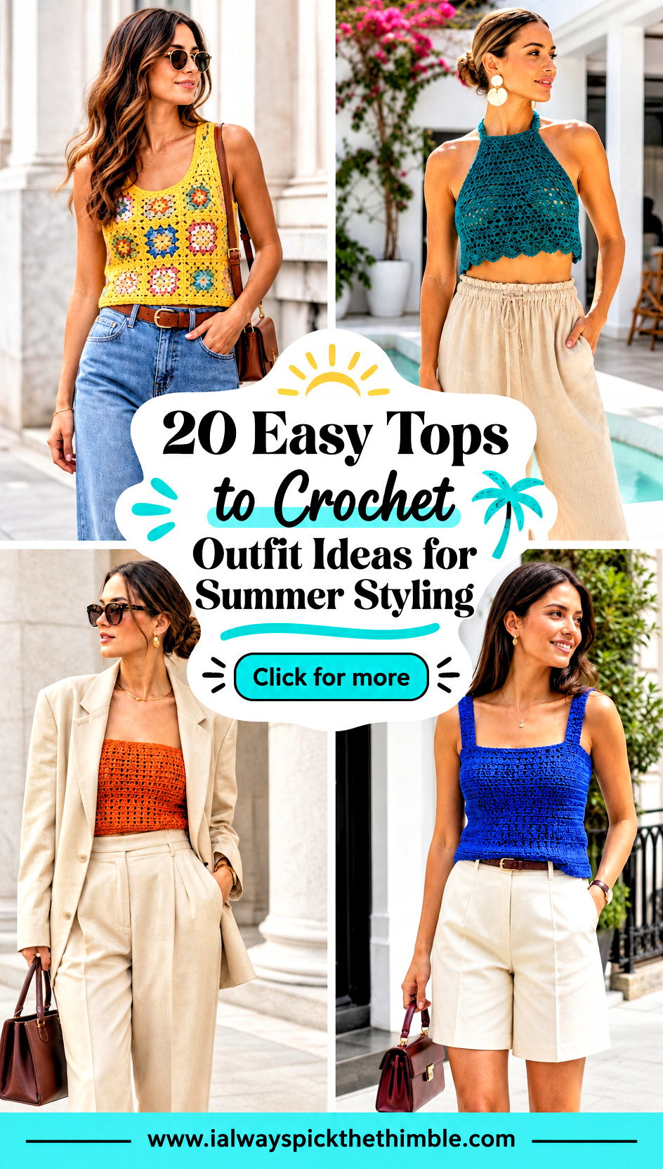 20 Easy Tops to Crochet Outfit Ideas for Summer Styling - 20 Easy Tops to Crochet Outfit Ideas for Summer Styling