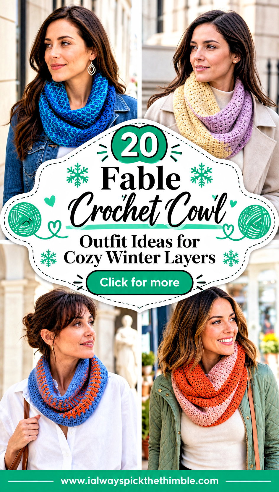 20 Fable Crochet Cowl Outfit Ideas for Cozy Winter Layers - 20 Fable Crochet Cowl Outfit Ideas for Cozy Winter Layers
