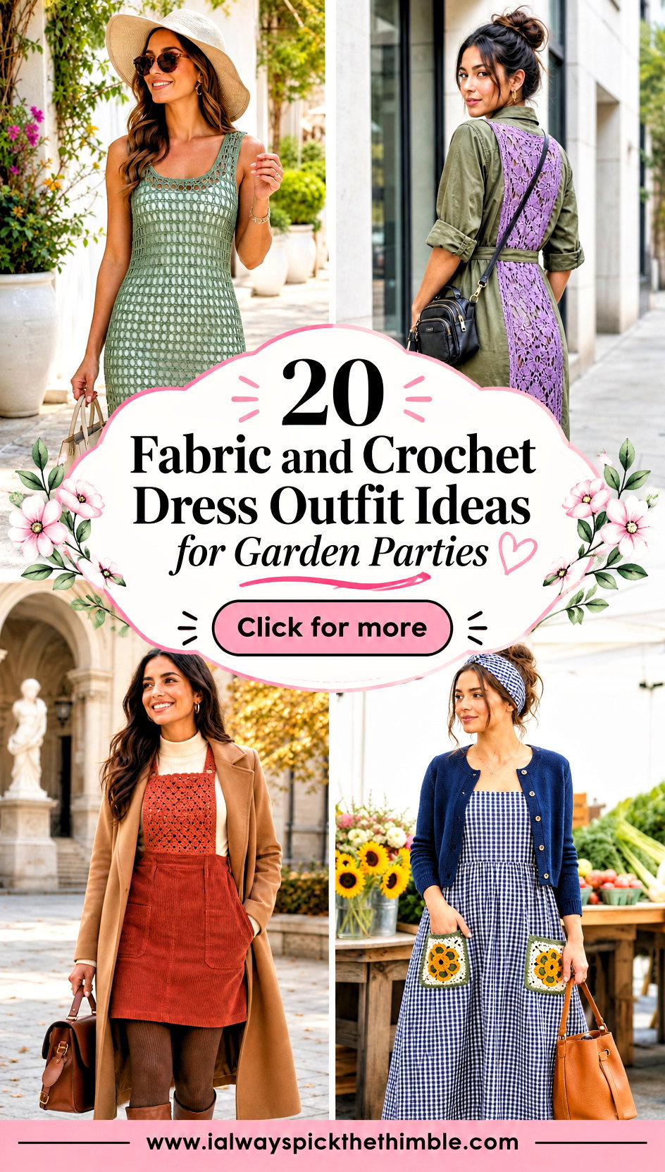 20 Fabric and Crochet Dress Outfit Ideas for Garden Parties - 20 Fabric and Crochet Dress Outfit Ideas for Garden Parties
