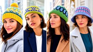 20 Fair Isle Crochet Hat Outfit Ideas for Snowy Days
