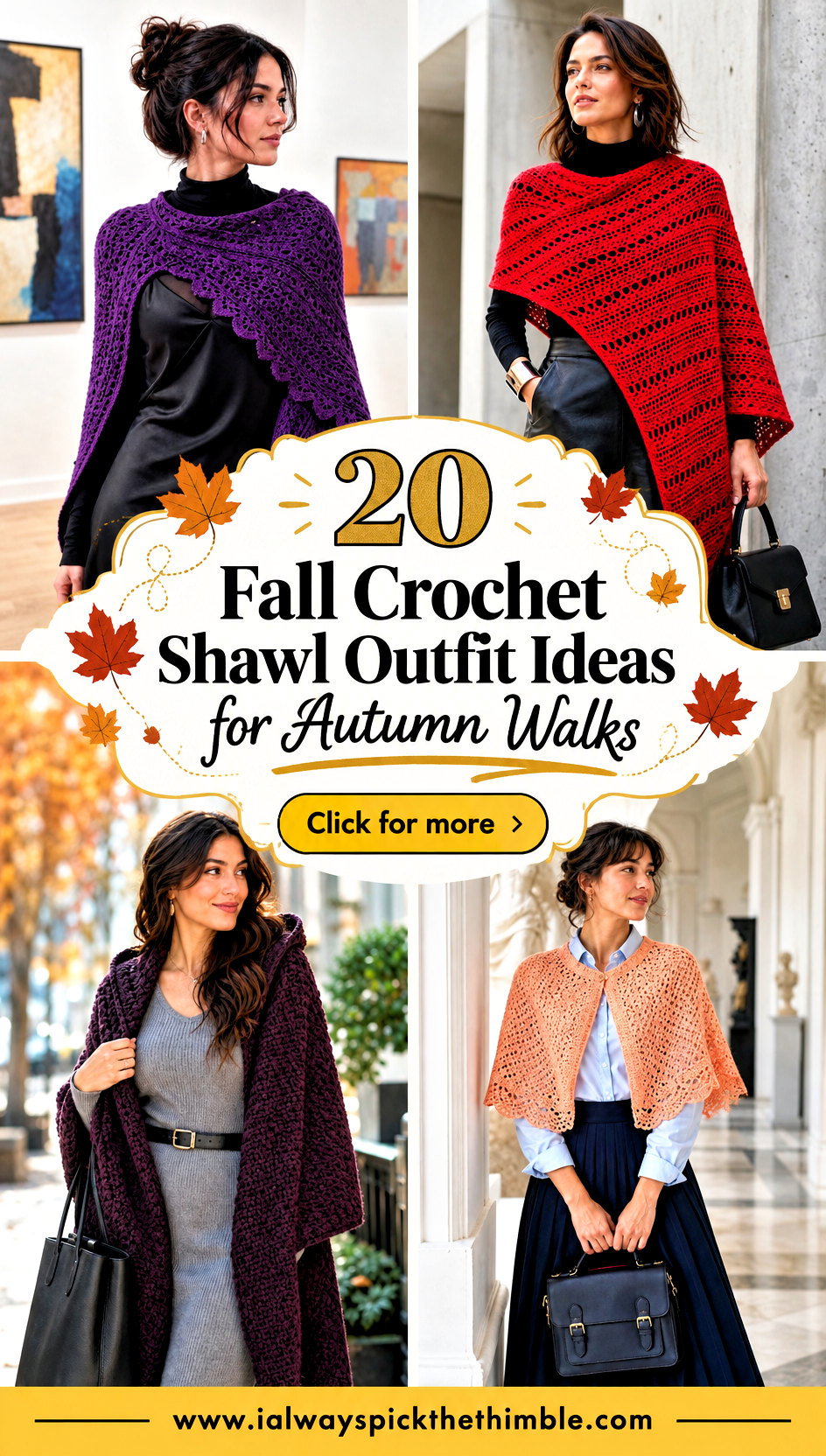 20 Fall Crochet Shawl Outfit Ideas for Autumn Walks - 20 Fall Crochet Shawl Outfit Ideas for Autumn Walks