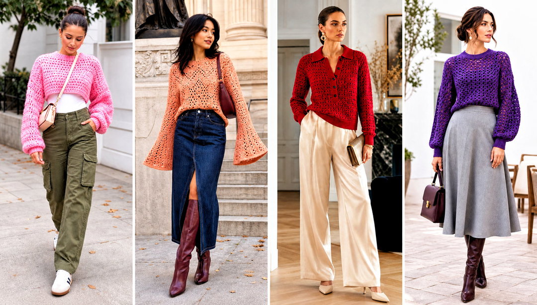 20 Fall Crochet Sweaters Outfit Ideas for Everyday Comfort