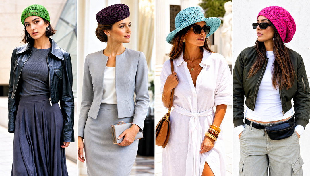 20 Fancy Crochet Hat Outfit Ideas for Dressy Events
