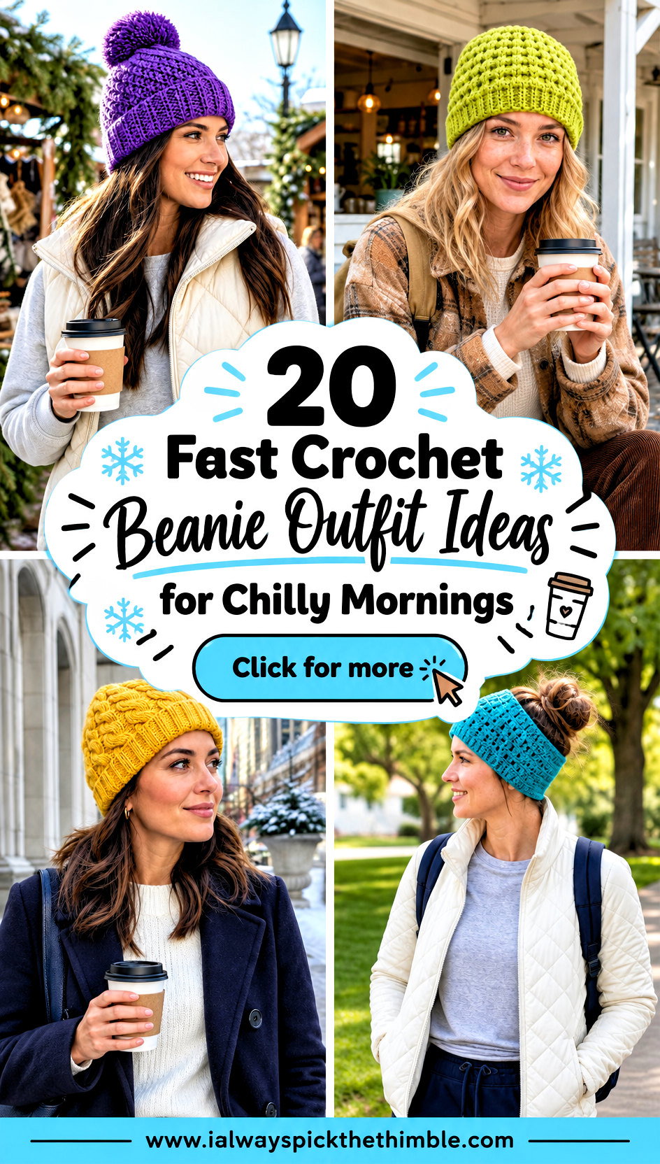 20 Fast Crochet Beanie Outfit Ideas for Chilly Mornings - 20 Fast Crochet Beanie Outfit Ideas for Chilly Mornings