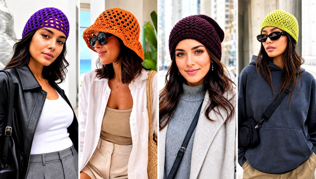 20 Fast Crochet Hat Outfit Ideas for Weekend Errands