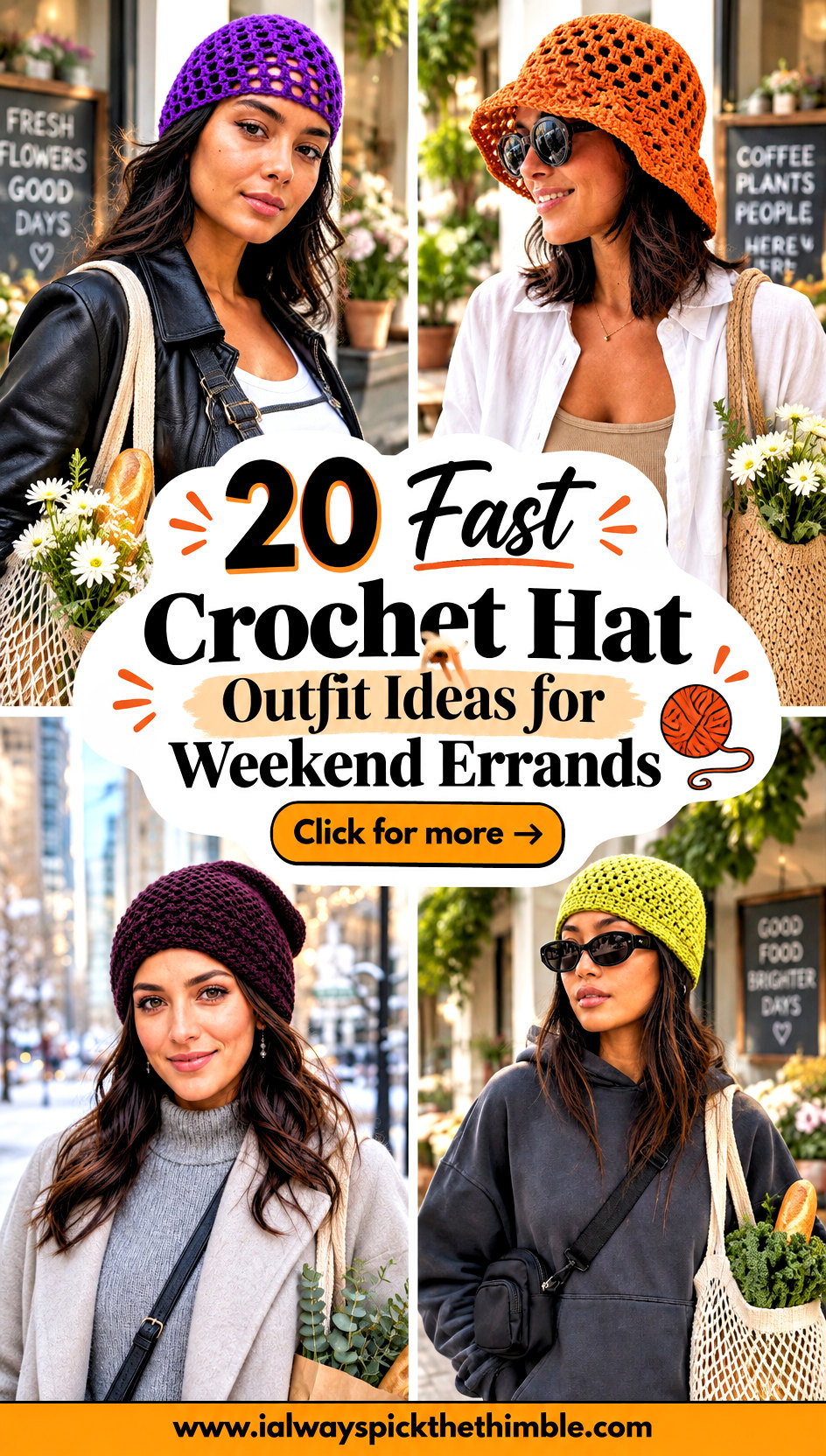 20 Fast Crochet Hat Outfit Ideas for Weekend Errands - 20 Fast Crochet Hat Outfit Ideas for Weekend Errands