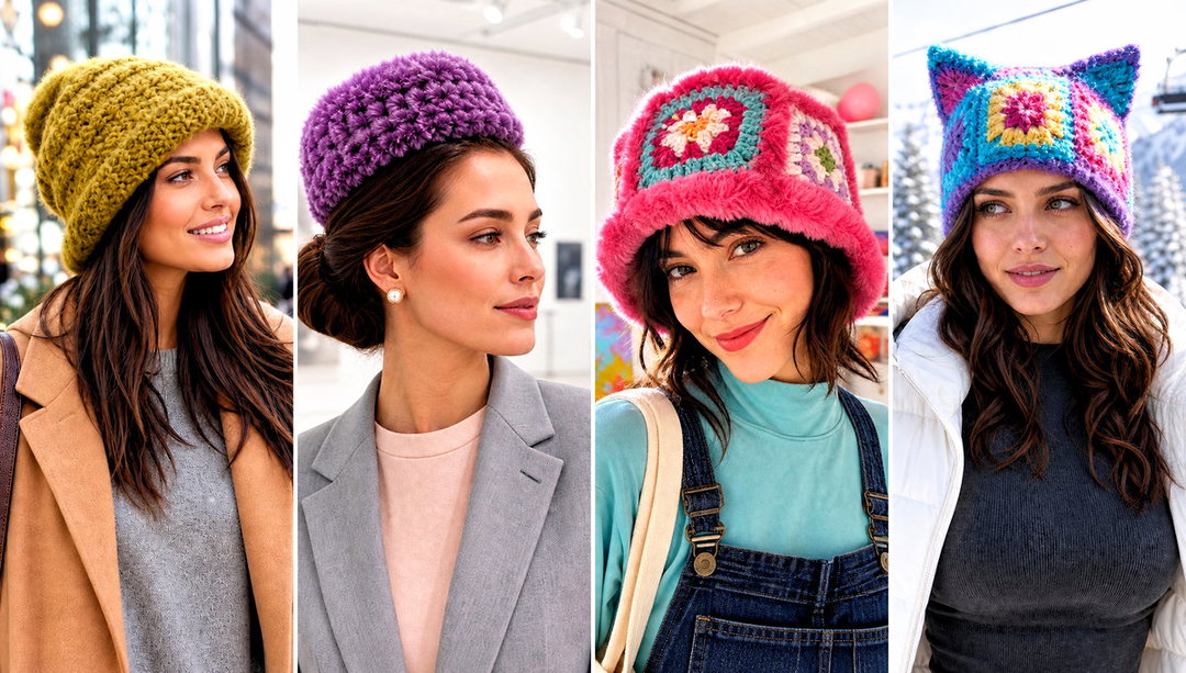 20 Faux Fur Crochet Hat Outfit Ideas for Snowy Days