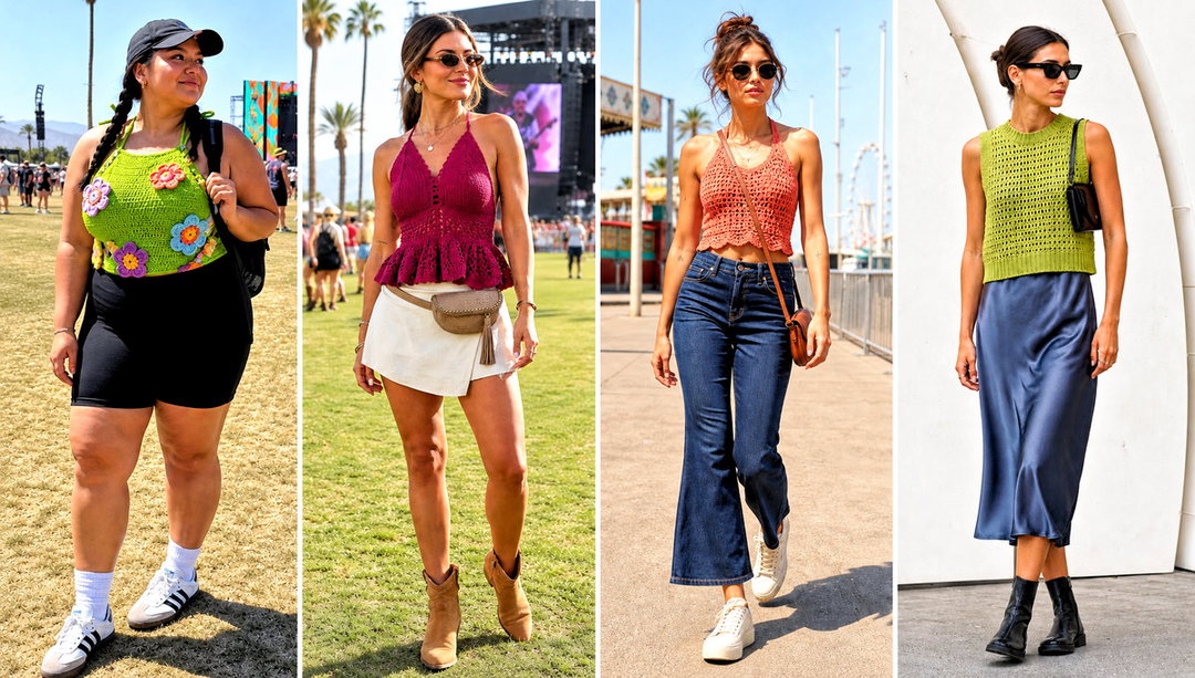 20 Festival Crochet Top Outfit Ideas for Summer Shows