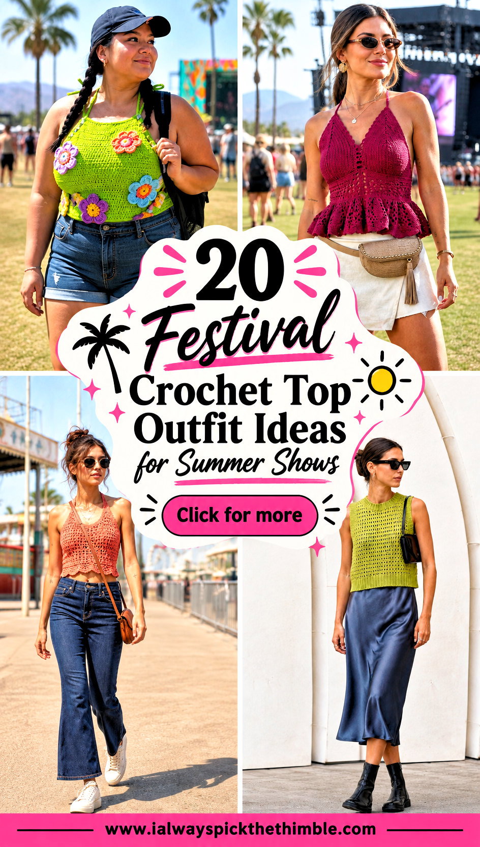 20 Festival Crochet Top Outfit Ideas for Summer Shows - 20 Festival Crochet Top Outfit Ideas for Summer Shows