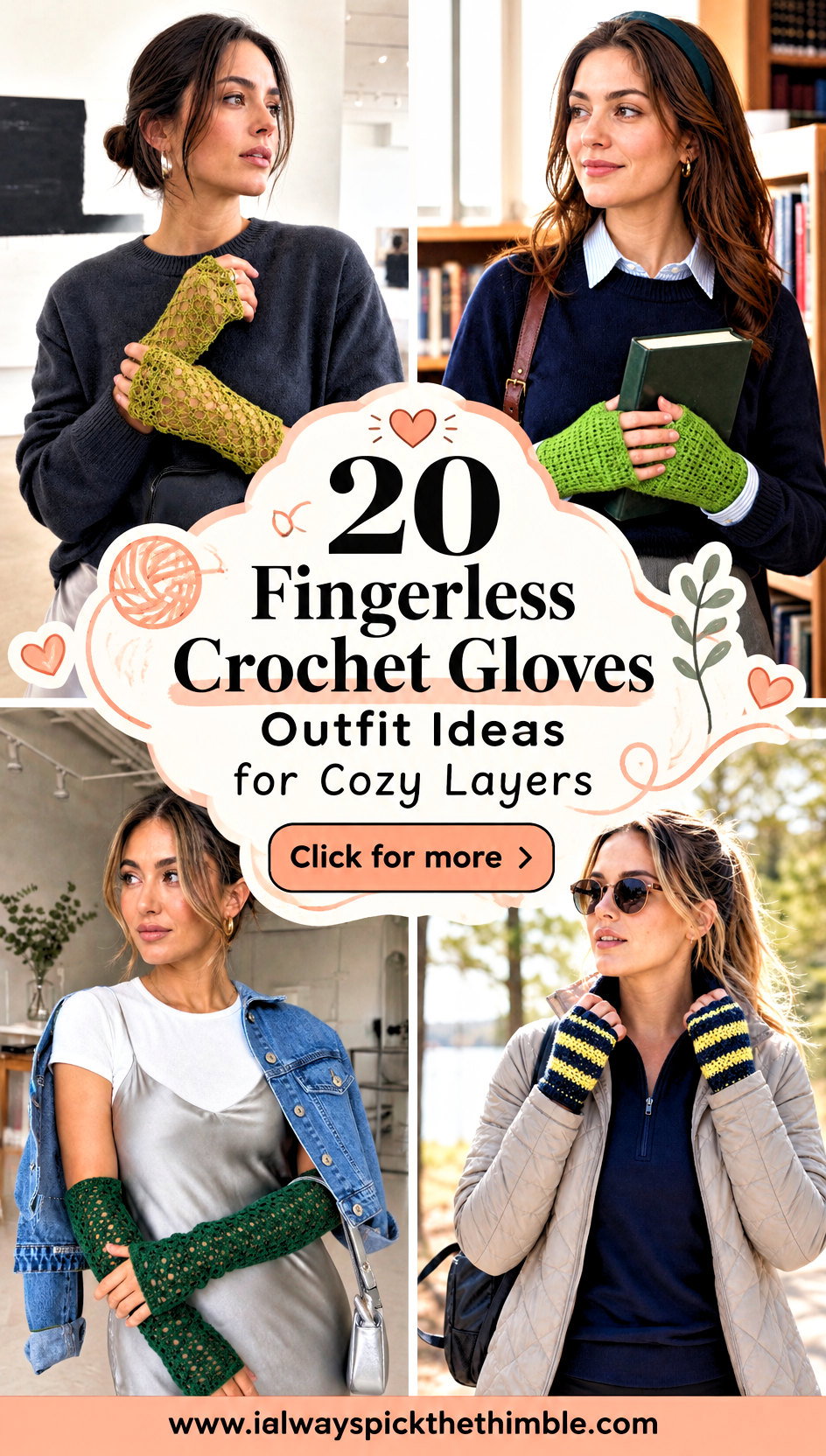 20 Fingerless Crochet Gloves Outfit Ideas for Cozy Layers - 20 Fingerless Crochet Gloves Outfit Ideas for Cozy Layers
