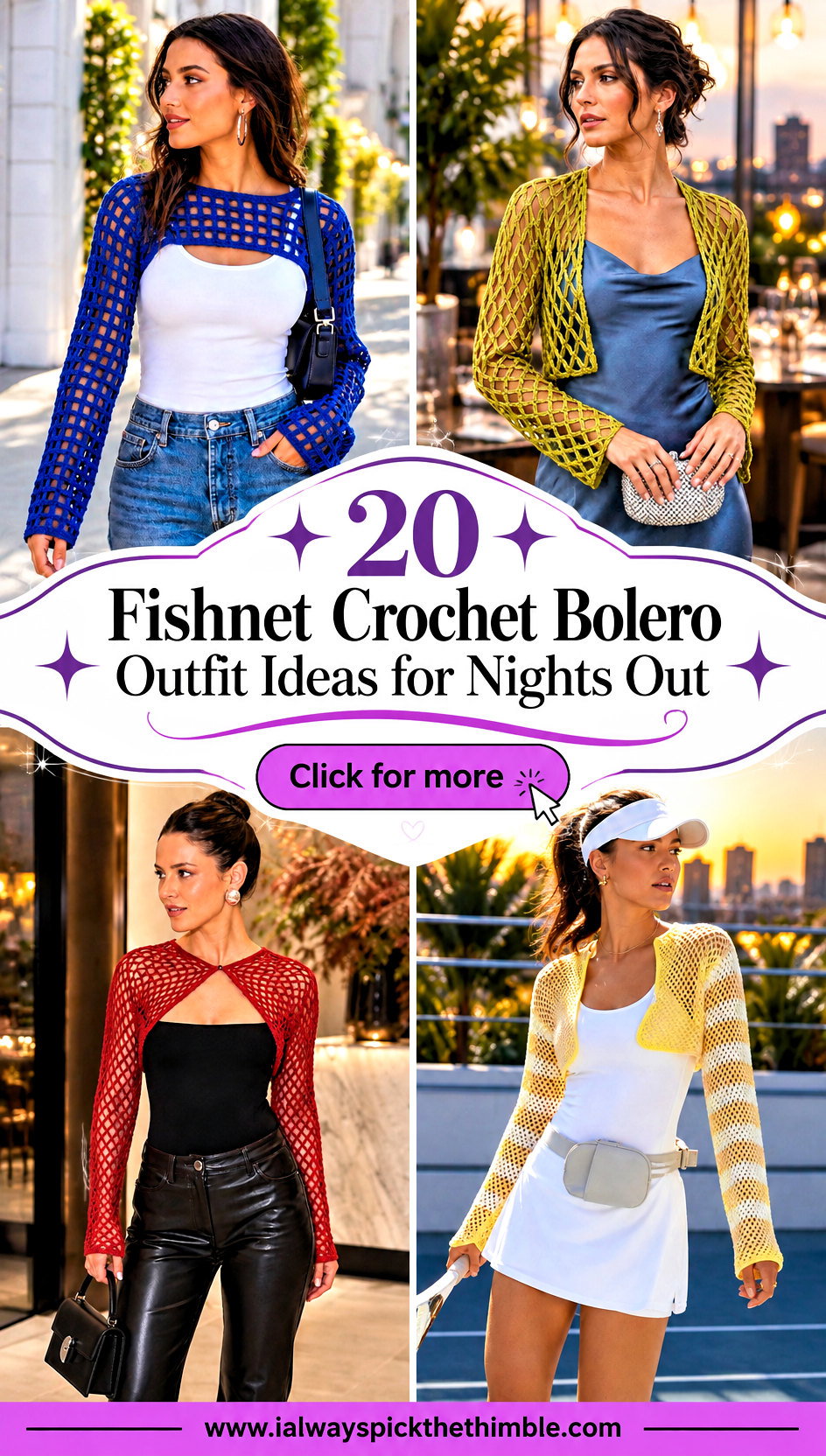 20 Fishnet Crochet Bolero Outfit Ideas for Nights Out - 20 Fishnet Crochet Bolero Outfit Ideas for Nights Out