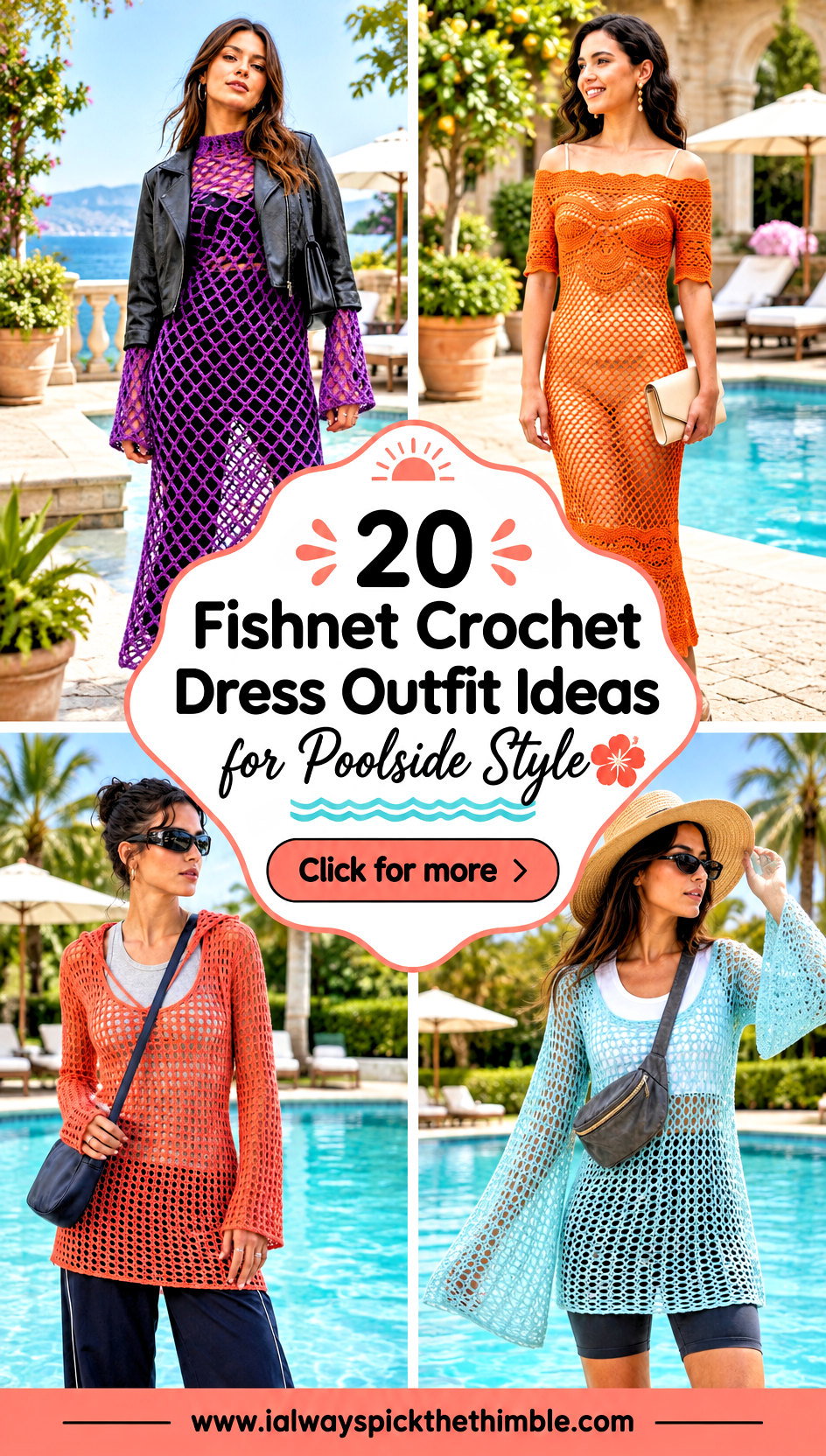 20 Fishnet Crochet Dress Outfit Ideas for Poolside Style - 20 Fishnet Crochet Dress Outfit Ideas for Poolside Style