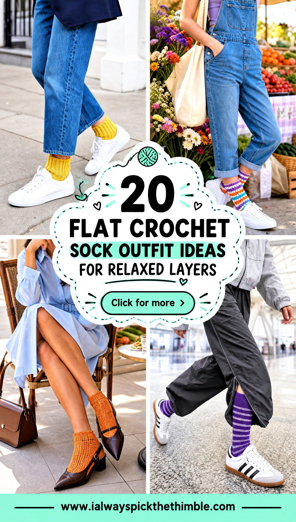 20 Flat Crochet Sock Outfit Ideas for Relaxed Layers - 20 Flat Crochet Sock Outfit Ideas for Relaxed Layers