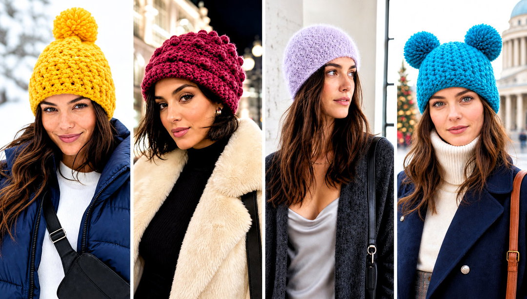 20 Fluffy Crochet Beanie Outfit Ideas for Winter Walks