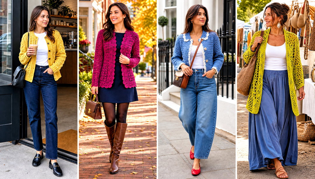 20 Folklore Crochet Cardigan Outfit Ideas for Cottage Style