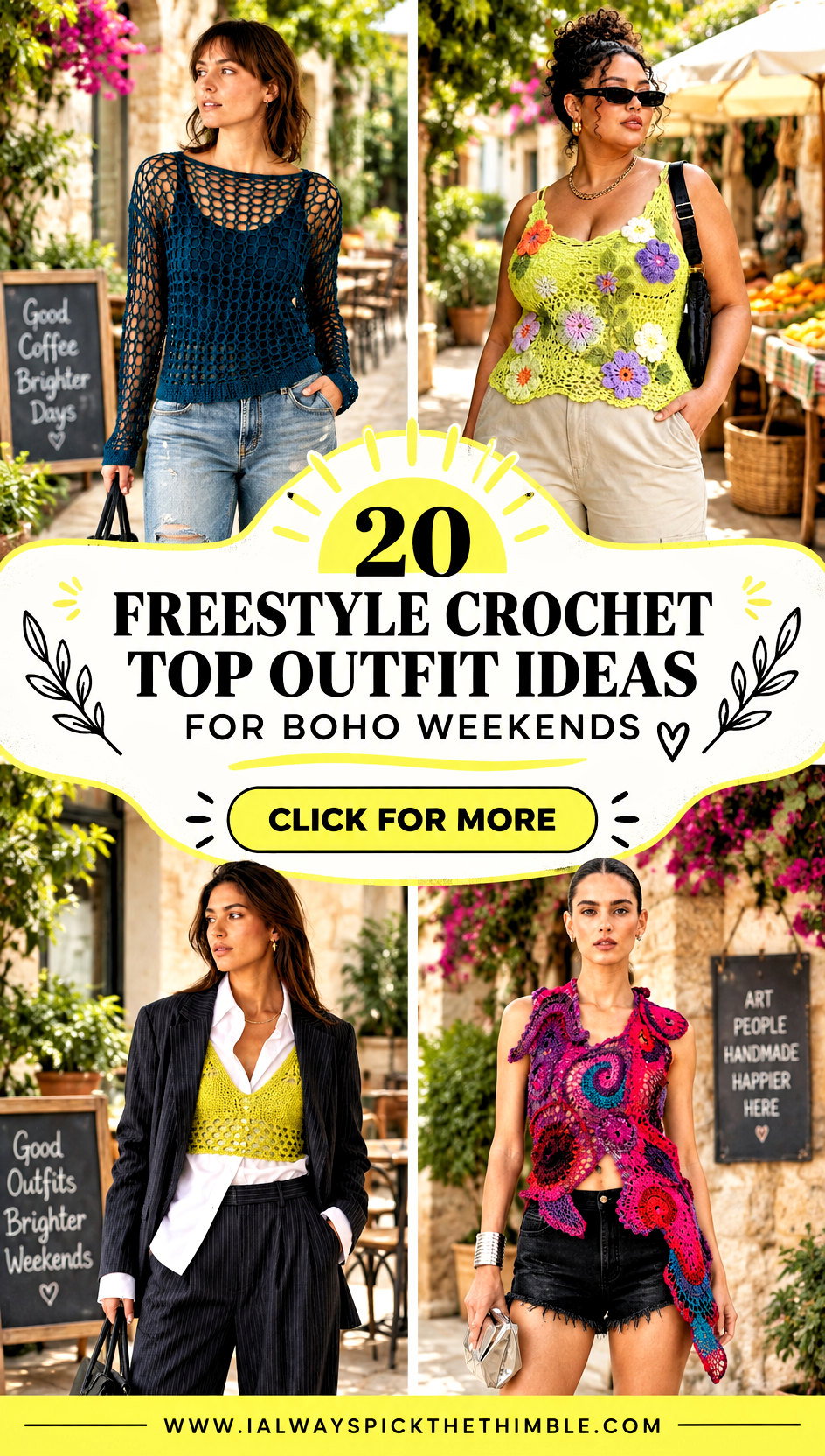 20 Freestyle Crochet Top Outfit Ideas for Boho Weekends - 20 Freestyle Crochet Top Outfit Ideas for Boho Weekends