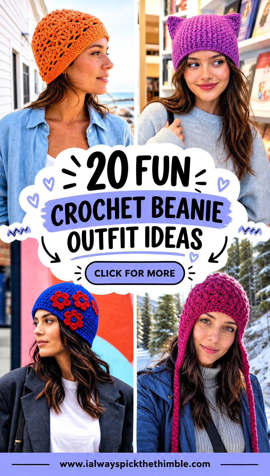 20 Fun Crochet Beanie Outfit Ideas for Casual Layers - 20 Fun Crochet Beanie Outfit Ideas for Casual Layers