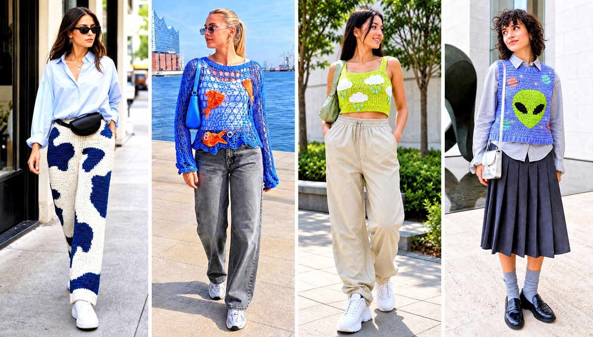 20 Funny Crochet Clothes and Outfit Ideas for Quirky Style