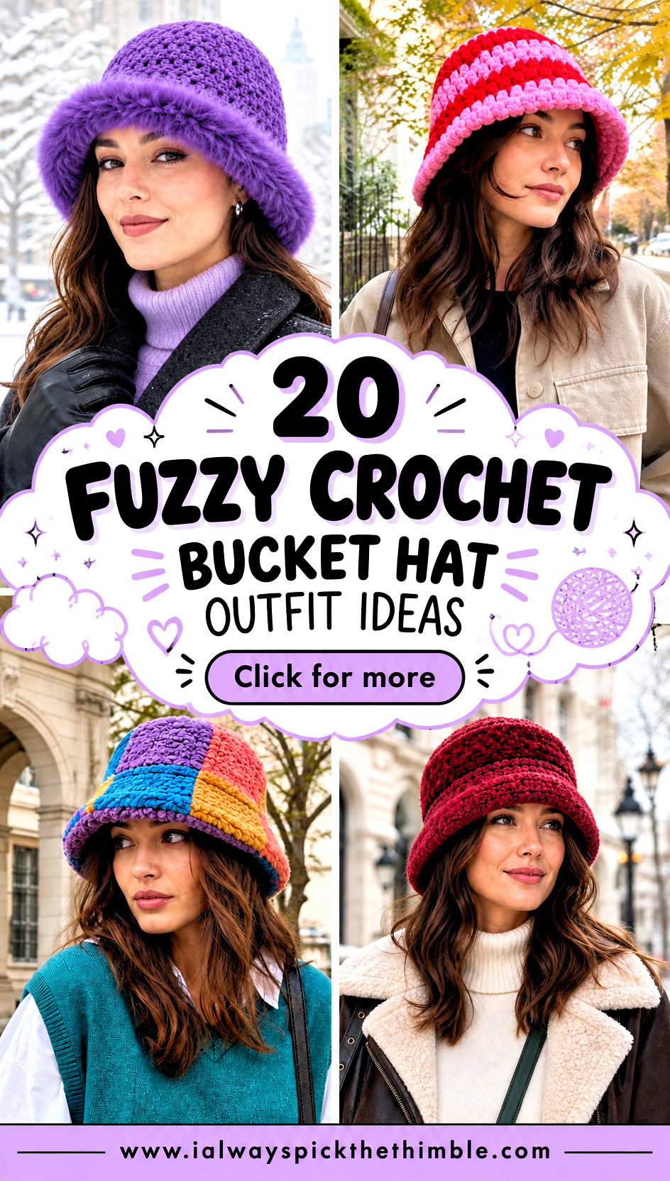 20 Fuzzy Crochet Bucket Hat Outfit Ideas for Cozy Days - 20 Fuzzy Crochet Bucket Hat Outfit Ideas for Cozy Days
