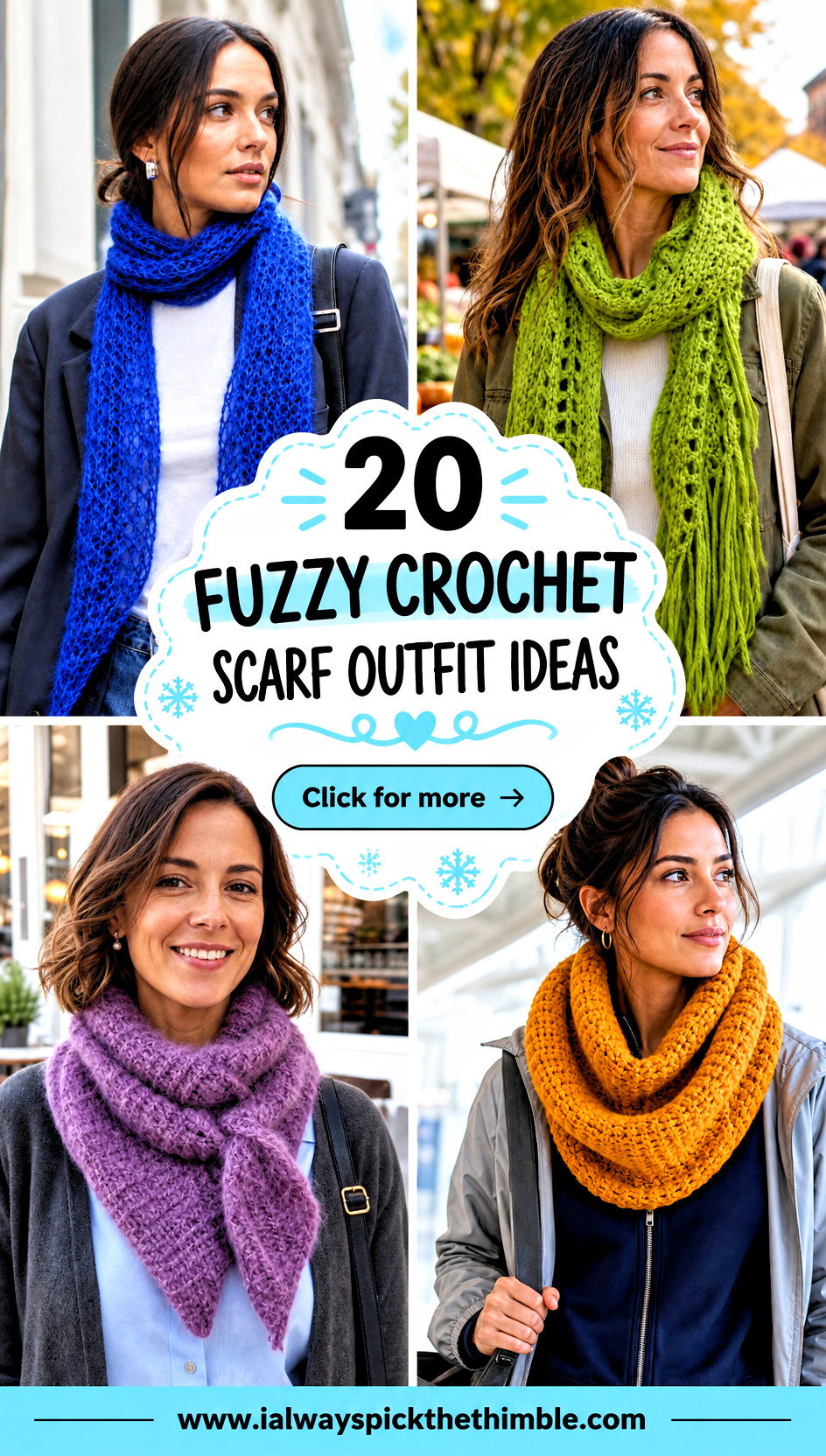 20 Fuzzy Crochet Scarf Outfit Ideas for Soft Winter Layers - 20 Fuzzy Crochet Scarf Outfit Ideas for Soft Winter Layers