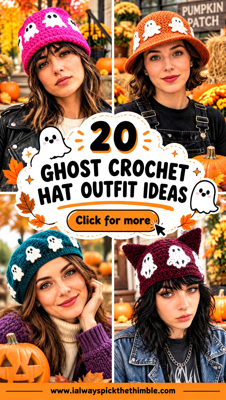 20 Ghost Crochet Hat Outfit Ideas for Halloween Style - 20 Ghost Crochet Hat Outfit Ideas for Halloween Style