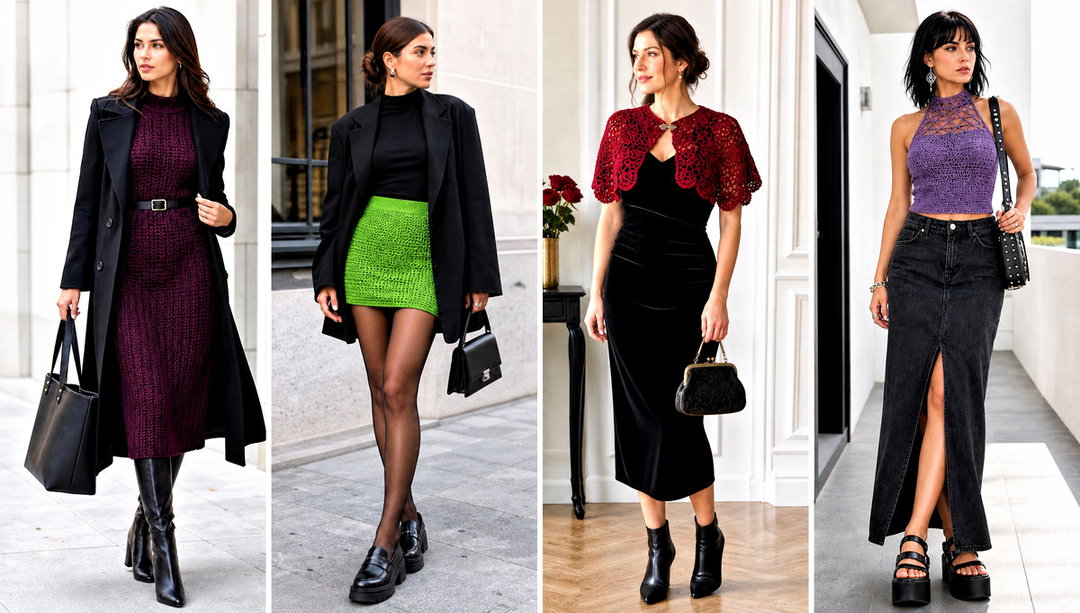20 Gothic Crochet Clothes and Outfit Ideas for Edgy Looks